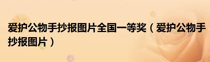 爱护公物手抄报图片全国一等奖（爱护公物手抄报图片）