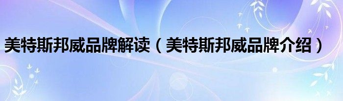 美特斯邦威品牌解读（美特斯邦威品牌介绍）
