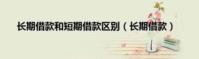 长期借款和短期借款区别（长期借款）
